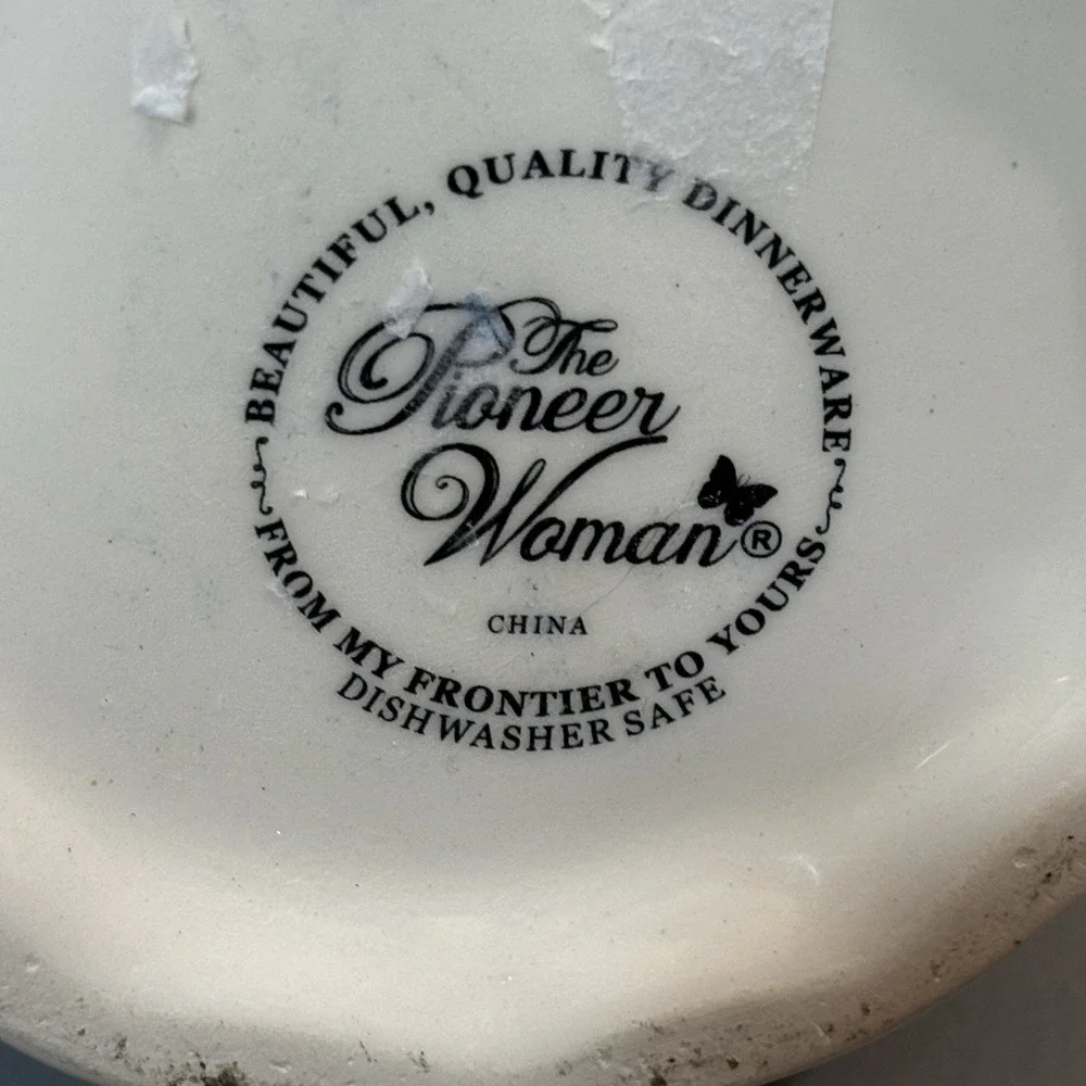 Pioneer Woman Sugar Dish with Lid White & Red Yellow Floral Pattern Kitchen Gift